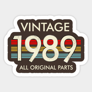 Vintage 1989 All Original Parts Sticker